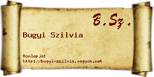 Bugyi Szilvia névjegykártya