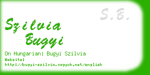 szilvia bugyi business card